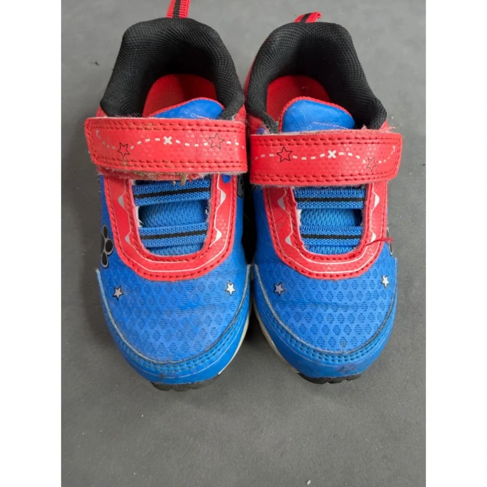 Light up Paw Patrol Boys Sneakers Chase Marshall Hook Loop Shoes Size 9